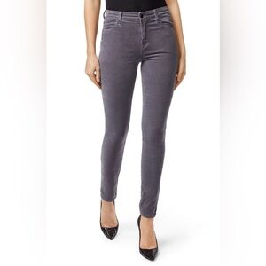 J Brand grey velvet skinny jeans. Size 27.